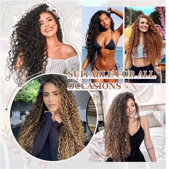 Clip in Hair Extensions, FLUFYMOOZ 4PC 100％ Pure Protein Silk Hair Extensions - Picture 4 of 7